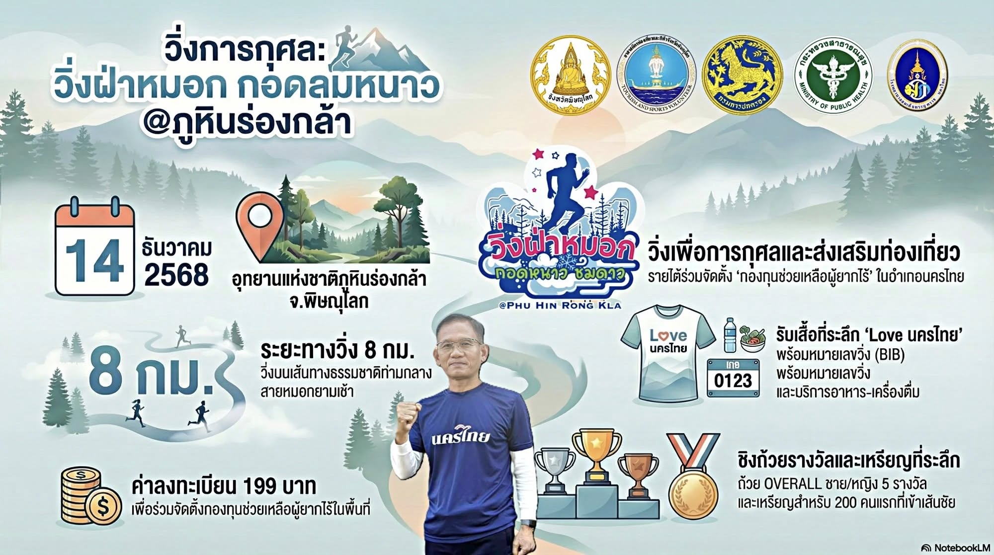 วิ่งฝ่าสายหมอก เติมความอบอุ่นให้หัวใจ